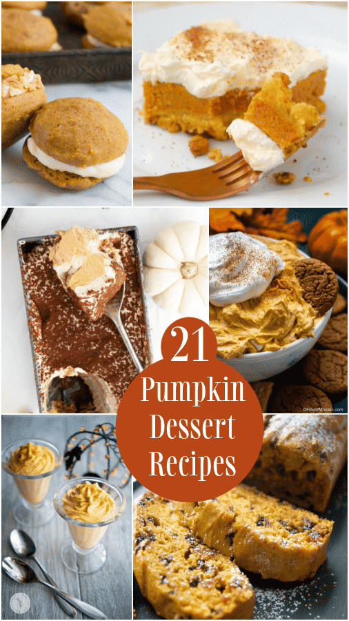 Pumpkin has taken over the world and there are so many different desserts you can make. Here are 21 Pumpkin Desserts to make this fall!