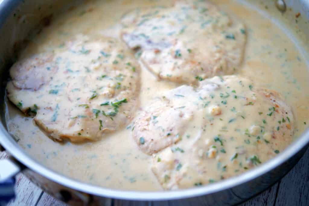 Pork Chops in a Bourbon Sauce