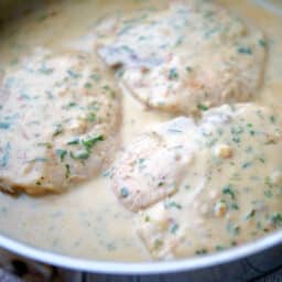 Pork Chops in a Bourbon Sauce