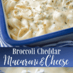 Broccoli Cheddar Macaroni and Cheese is made with shell pasta in a rich and creamy sauce with broccoli and carrots. 