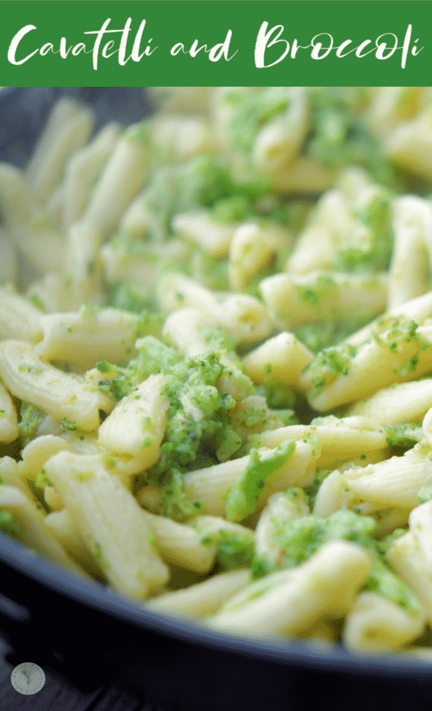 Cavatelli and Broccoli is a classic Italian pasta dish made with an eggless pasta, fresh broccoli and roasted garlic. 