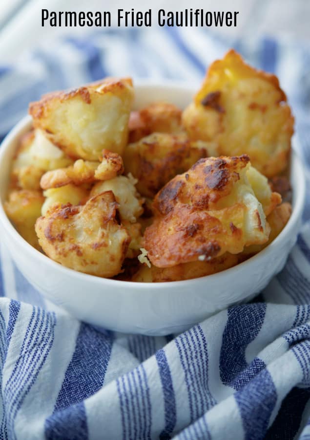 Parmesan Fried Cauliflower in a bowl