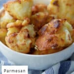 Fresh steamed cauliflower dipped in a flour and grated Parmesan cheese batter; then pan fried until golden brown.