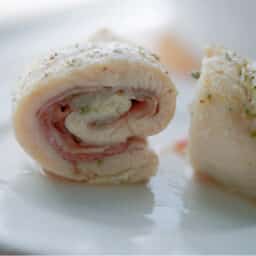 Inside turkey prosciutto rolls