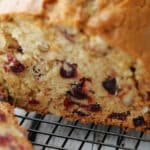 Closeup photo of Cranberry Nut Bread