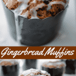 These Gingerbread Muffins are super moist with a spicy zing make a tasty on the go breakfast or afternoon holiday snack. 