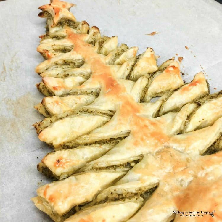 Puff Pastry Christmas Tree with Pesto