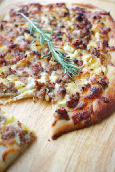 Italian Sausage, Apple and Rosemary Flatbread