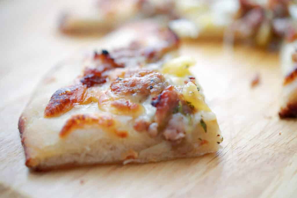 Slice of Sausage and Apple Flatbread