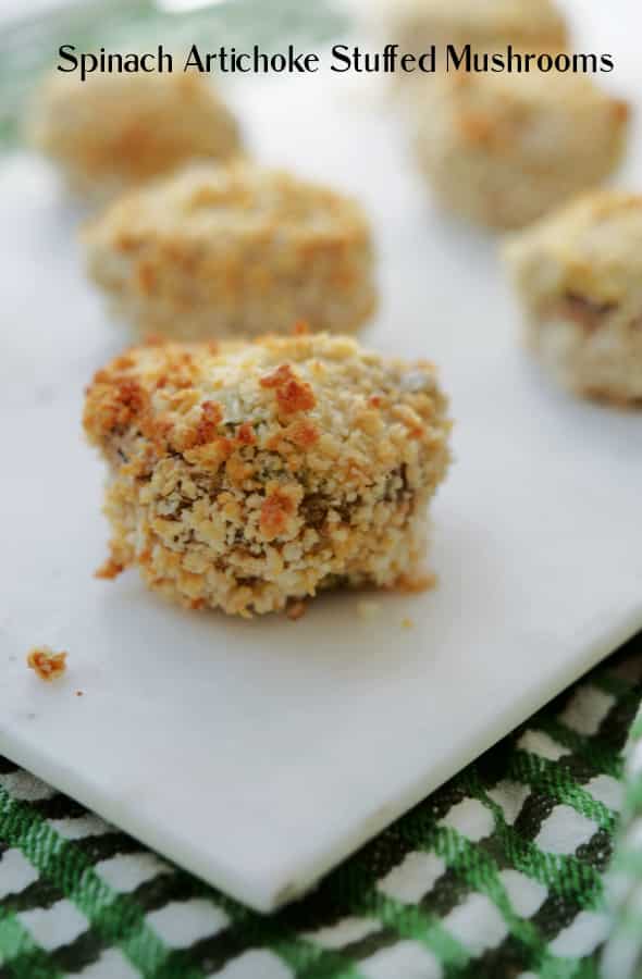 Spinach and Artichoke Stuffed Mushrooms