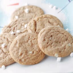 Plate of Hot Chocolate Sugar Cookies