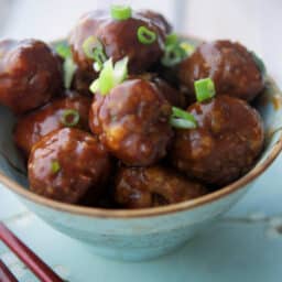 Asian Meatballs in a bowl