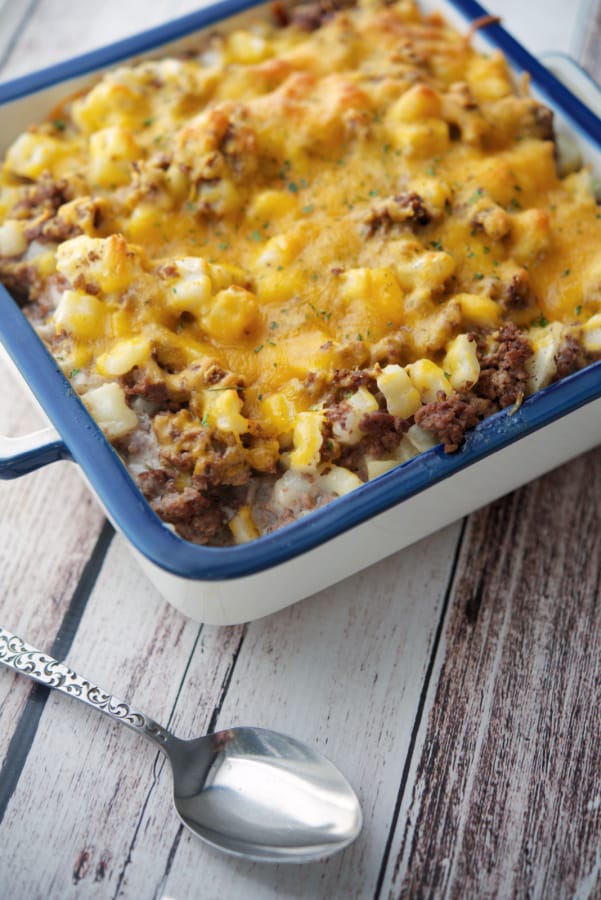 Lean ground beef potato casserole