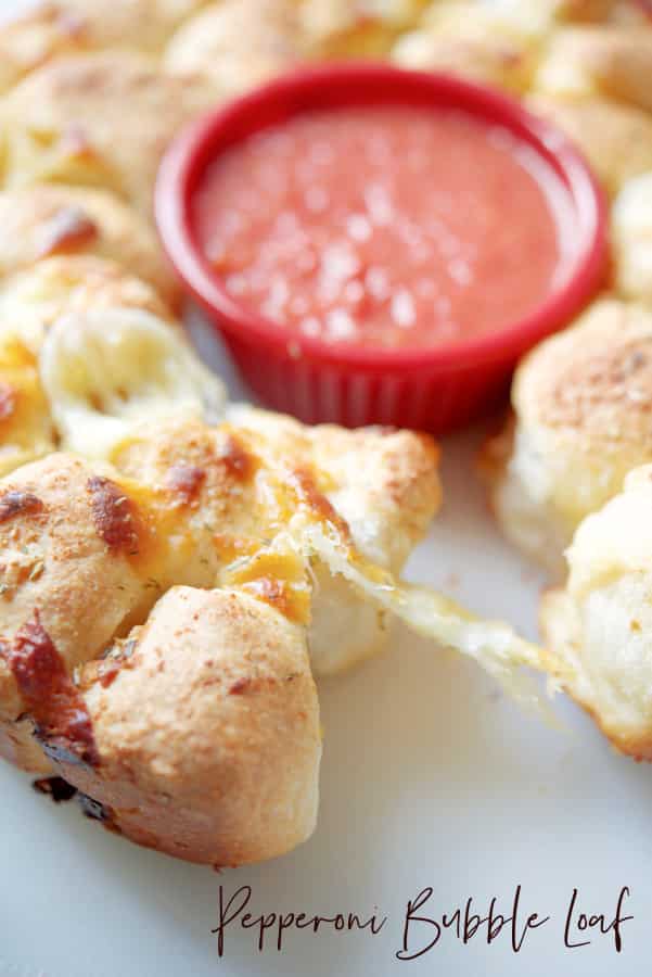 Pepperoni Bubble Loaf Pull Apart Bread