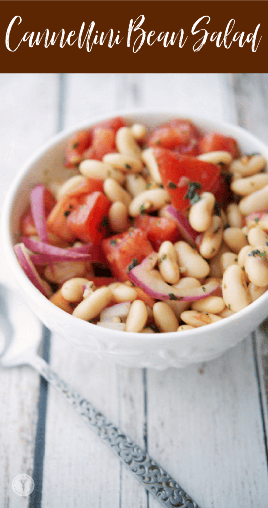 Italian cannellini beans tossed with plum tomatoes, red onion and fresh basil in a balsamic vinaigrette.