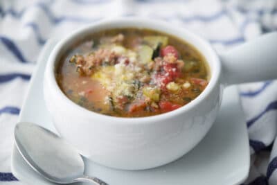 Sausage and Zucchini Soup | Carrie’s Experimental Kitchen