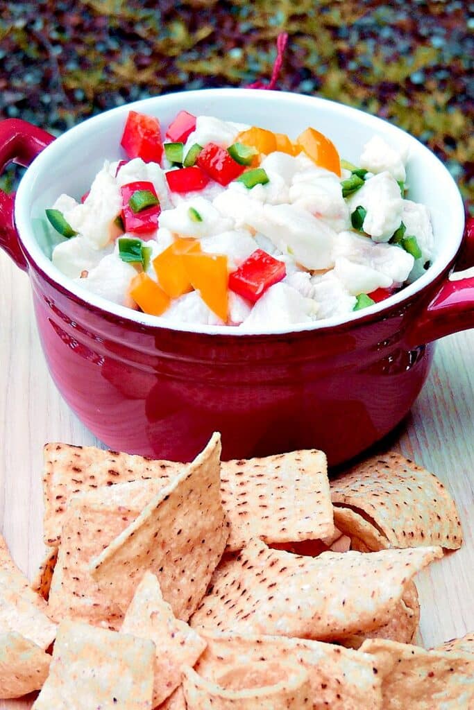 A bowl of food, with Halibut and Tilapia