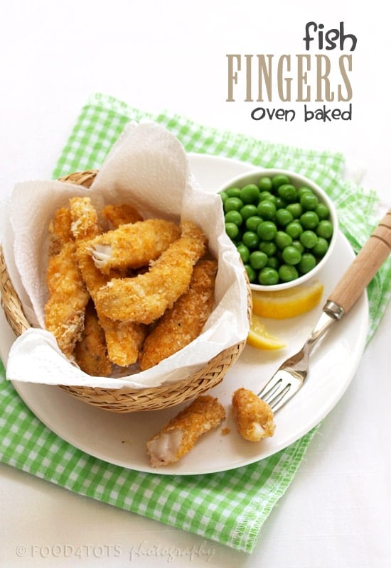 A tray of food on a plate, with Fish finger and Seafood