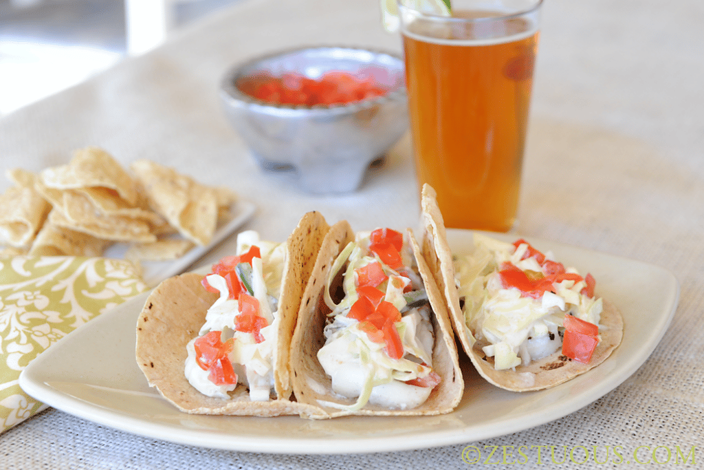 sea bass fish tacos