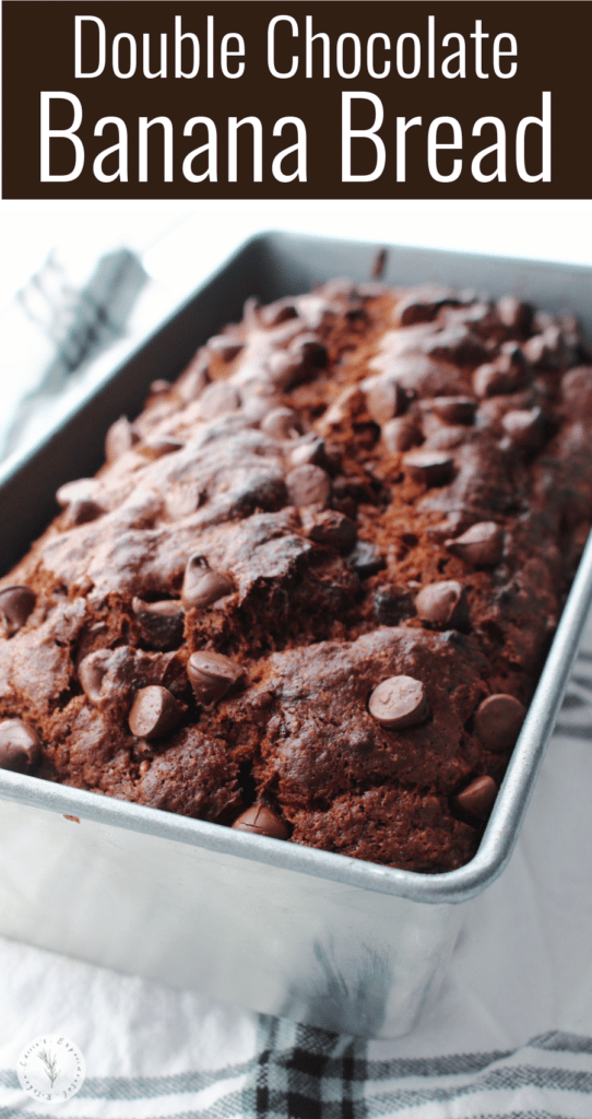 Double Chocolate Banana Bread long pin