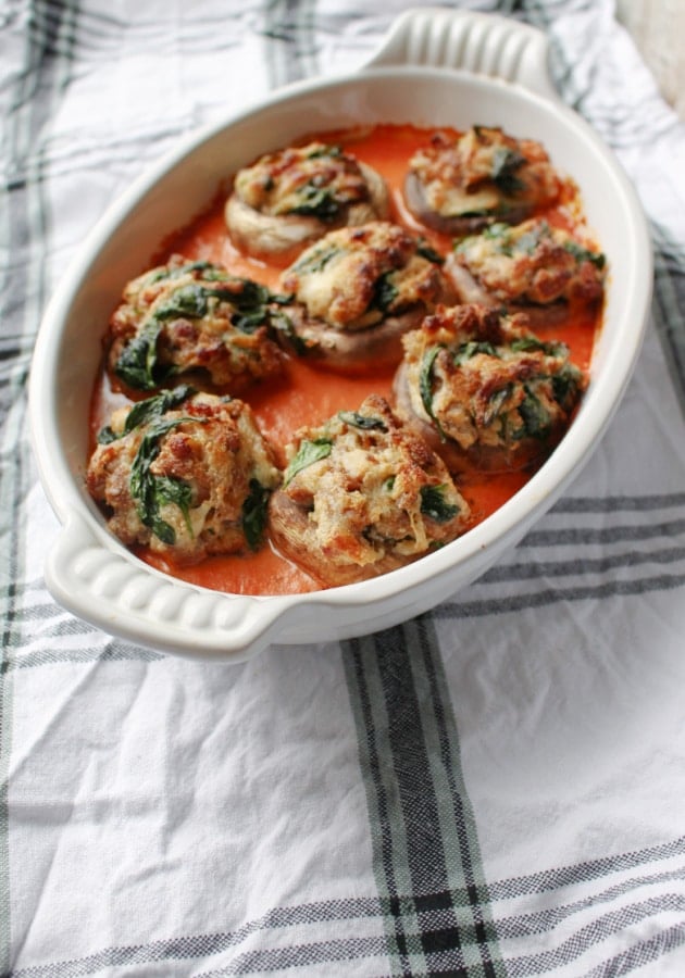 Four Cheese and Sausage Stuffed Mushrooms (Carrabba's Copycat)