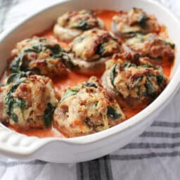 Cheese and Sausage Stuffed Mushrooms