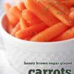 closeup honey brown sugar carrots