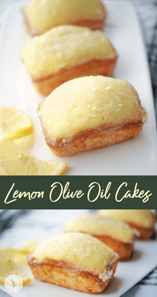 These mini blender Lemon Olive Oil Cakes are so easy to make with a light, lemony flavor and airy texture. 