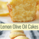 These mini blender Lemon Olive Oil Cakes are so easy to make with a light, lemony flavor and airy texture. 