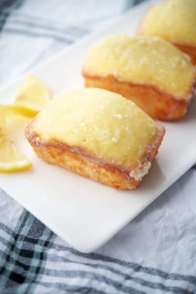 Lemon Olive Oil Cakes with Lemon Glaze