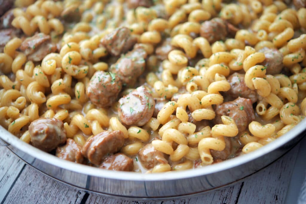 Skillet Balsamic Sausage Pasta