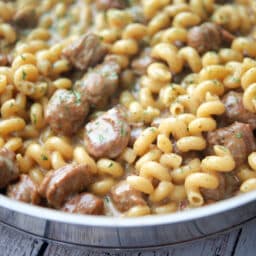 Skillet Balsamic Sausage Pasta