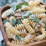 Bacon Ranch Pasta Salad with chicken
