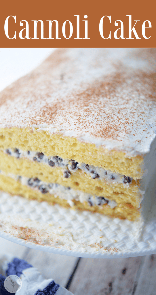 Vanilla Cannoli Cake with Whipped Cream