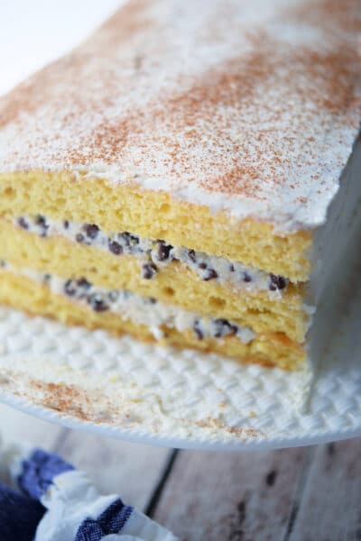 Italian Layered Cannoli Cake