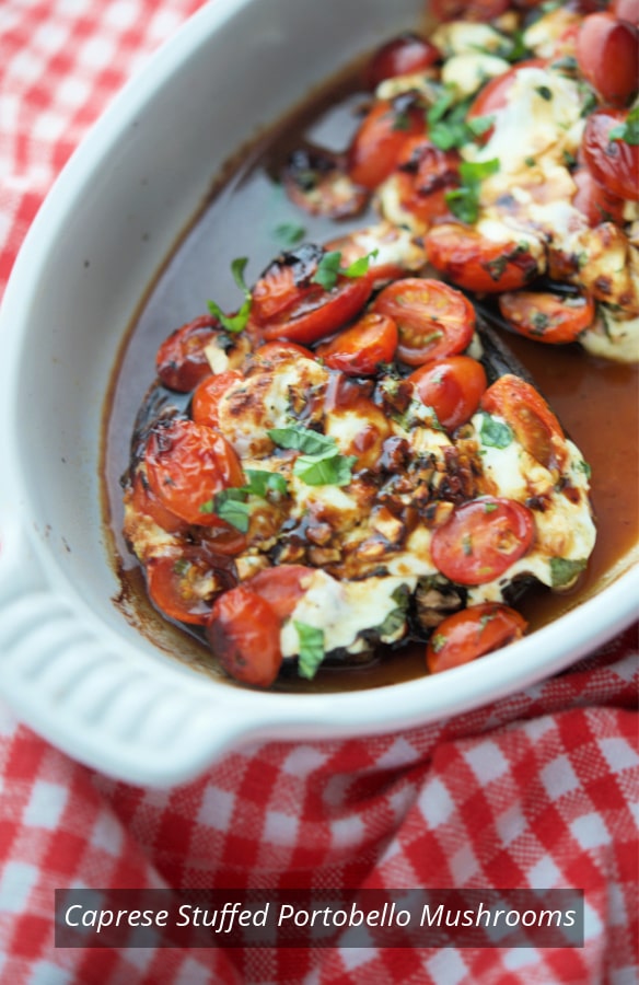 Caprese Stuffed Portobello Mushrooms