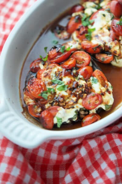 Caprese Stuffed Baked Portobello Mushrooms