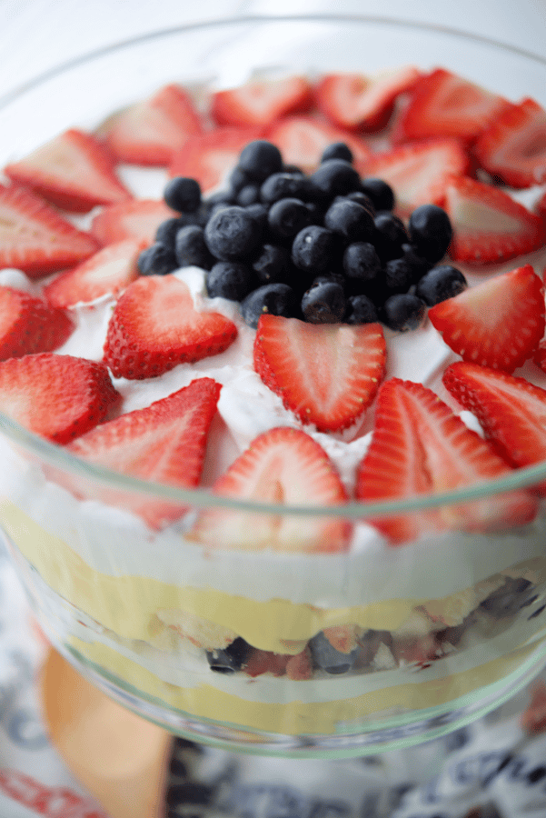 No Bake Patriotic Berry Trifle
