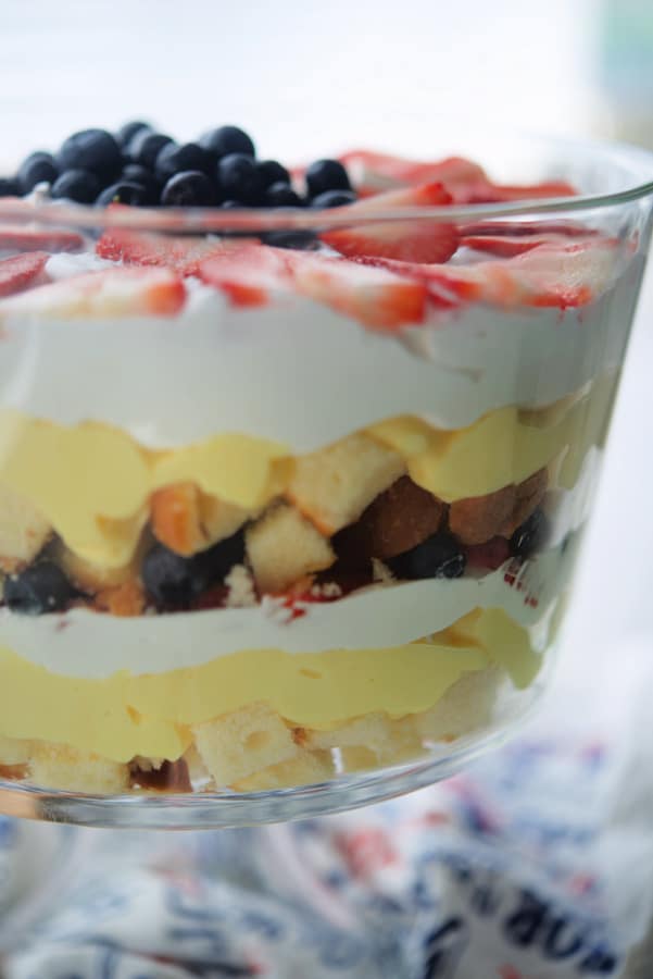 Patriotic Berry Trifle