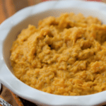 Pesto Mashed Sweet Potatoes with description