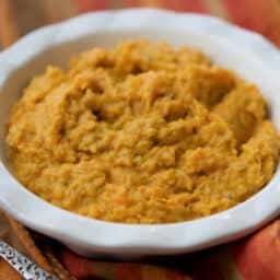 Mashed Sweet Potatoes with pesto