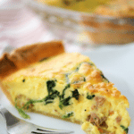 Italian Sausage and Spinach Quiche long pin