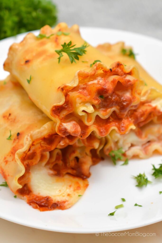 air fryer lasagna roll ups