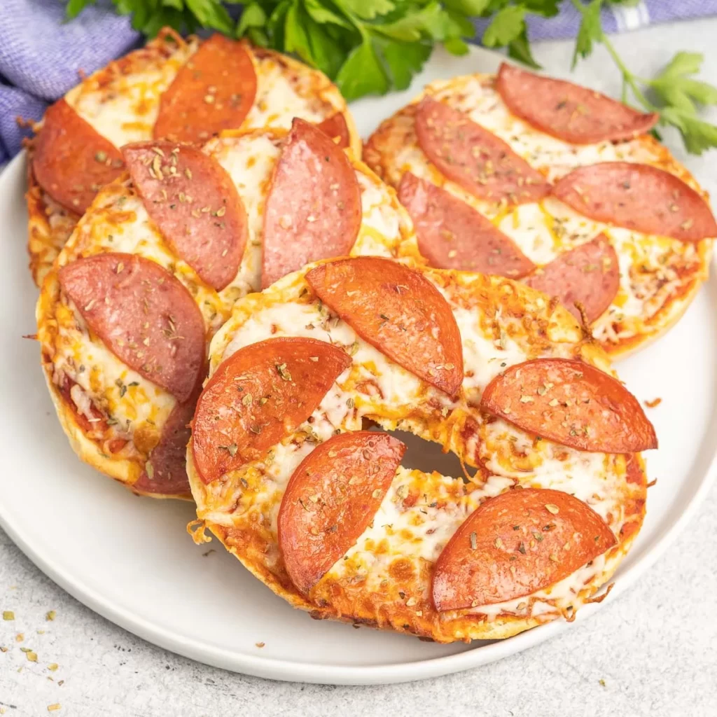 air fryer pizza bagels