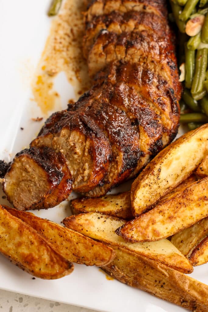 air fryer pork tenderloin sliced