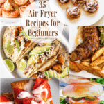 A collage of air fryer recipes