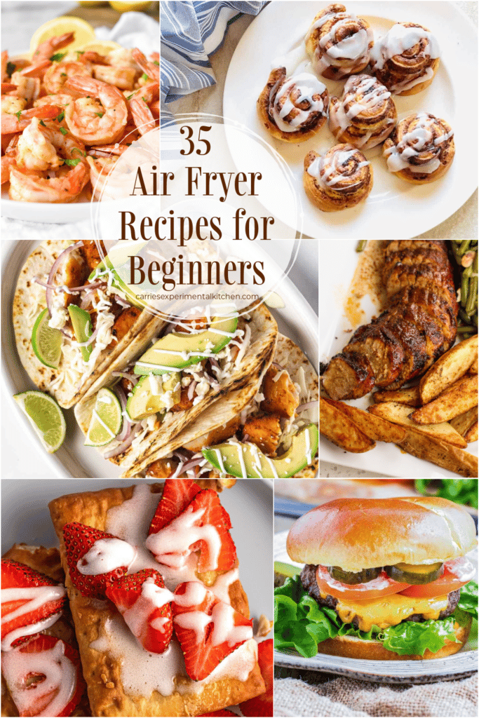 A collage of air fryer recipes