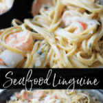 collage seafood linguine