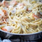 horizontal seafood linguine