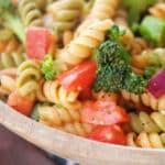 long tricolor supreme pasta salad
